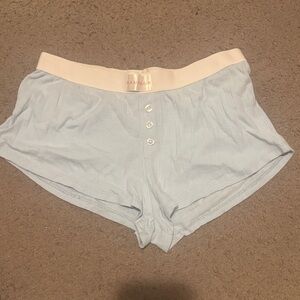 Rampage Sky Blue Buttoned Shorts